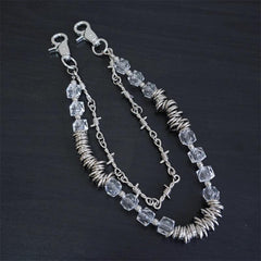 Retro Thorns Special Shaped Pearl Bag Chain Punk Double Trouser Chain