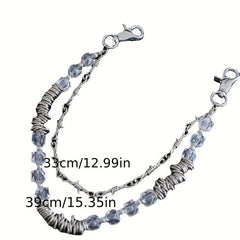 Retro Thorns Special Shaped Pearl Bag Chain Punk Double Trouser Chain