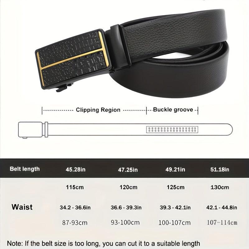 Automatic Fish Pattern Buckle Belt Stylish Business Casual Belt