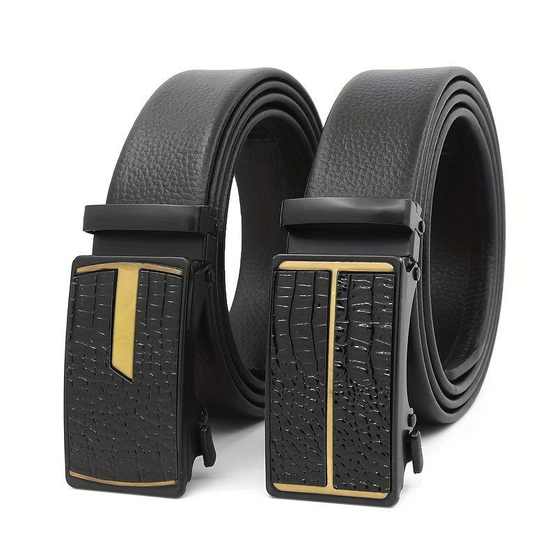 Automatic Fish Pattern Buckle Belt Stylish Business Casual Belt