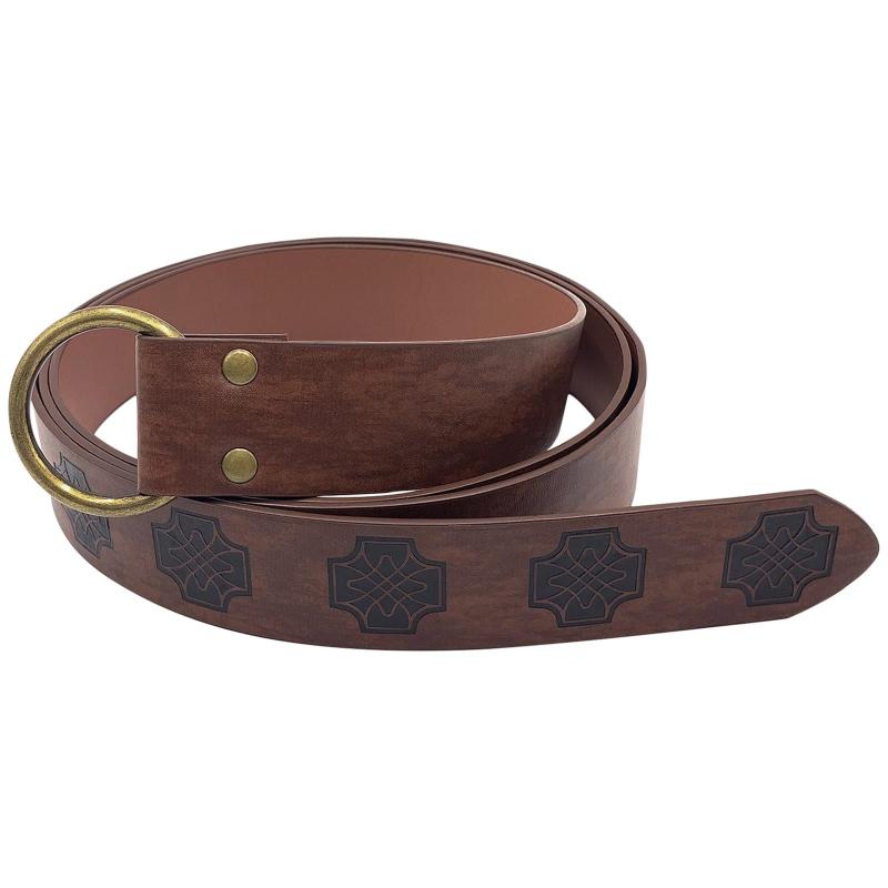 Medieval Celtic Knot Embossed Belt Knight Ring Belt COSPLAY Stage Prop