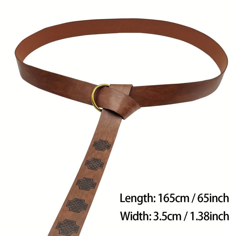 Medieval Celtic Knot Embossed Belt Knight Ring Belt COSPLAY Stage Prop