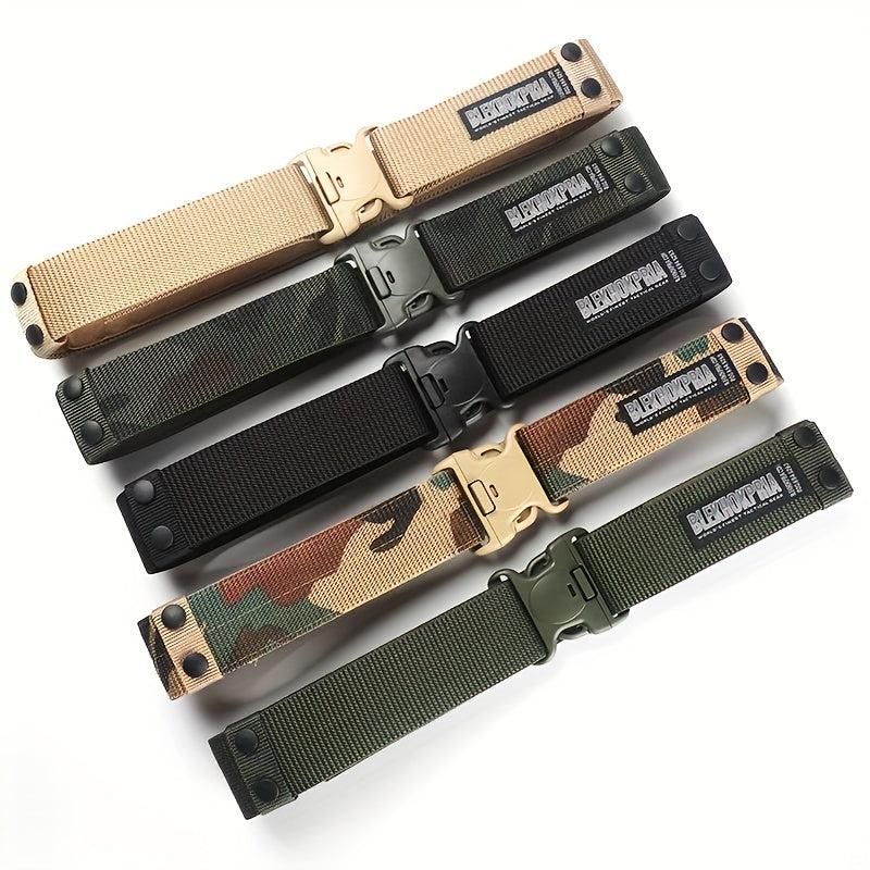 Men's Outdoor Thick Military Training Outerwear Waistband Adjustable Belt