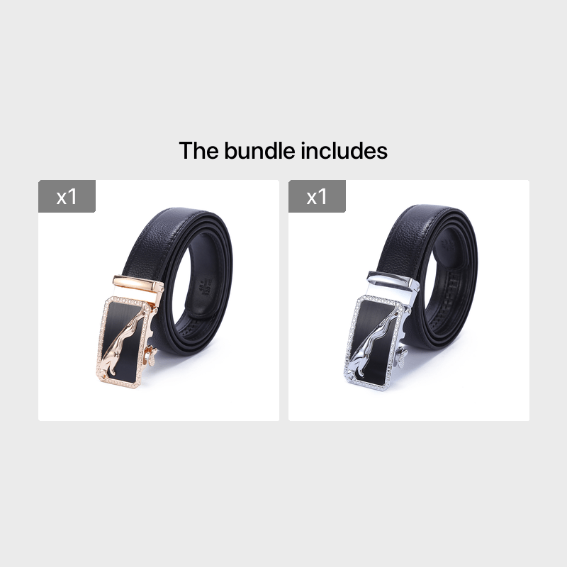 Men's Leather Auto Buckle Belt 3 Business Men