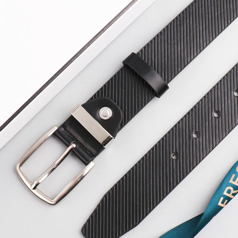 Men's Twill Alloy Pin Buckle Belt PU Leather Casual