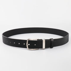 Men's Twill Alloy Pin Buckle Belt PU Leather Casual