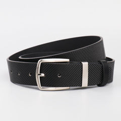 Men's Twill Alloy Pin Buckle Belt PU Leather Casual