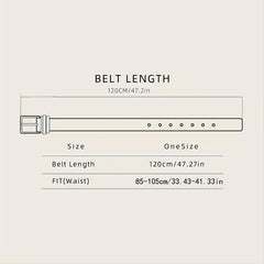 Print Letter Pattern PU Belt Casual Men's Leather Belt