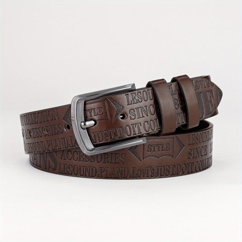Print Letter Pattern PU Belt Casual Men's Leather Belt
