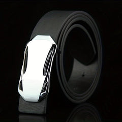 1pc Buckle Belt Sports Car Smooth Buckle Belt Suit Belt For Men