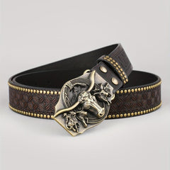 Men's Vintage Embossed Hardware Western Cowboy Belt