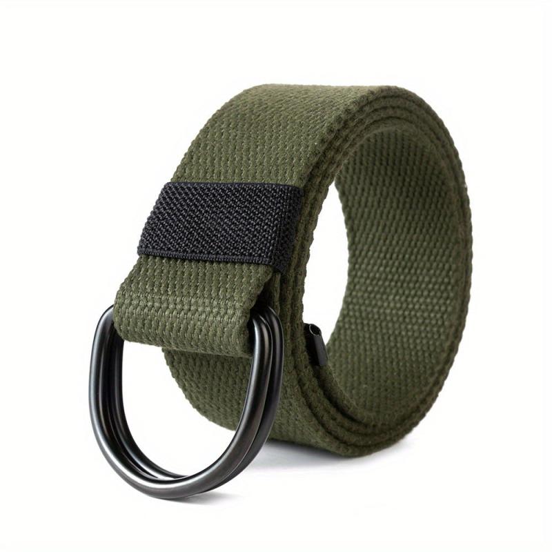 Men's Leather Belt with Silver Buckle