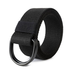 Men's Leather Belt with Silver Buckle