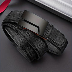 Men's Buckle PU Leather Belt for Business Travel