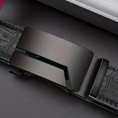 Men's Buckle PU Leather Belt for Business Travel