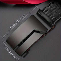 Men's Buckle PU Leather Belt for Business Travel