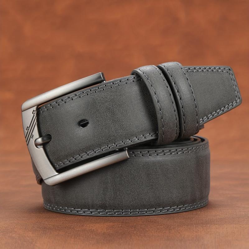 Men's Pin Buckle Leather Belt for Jeans