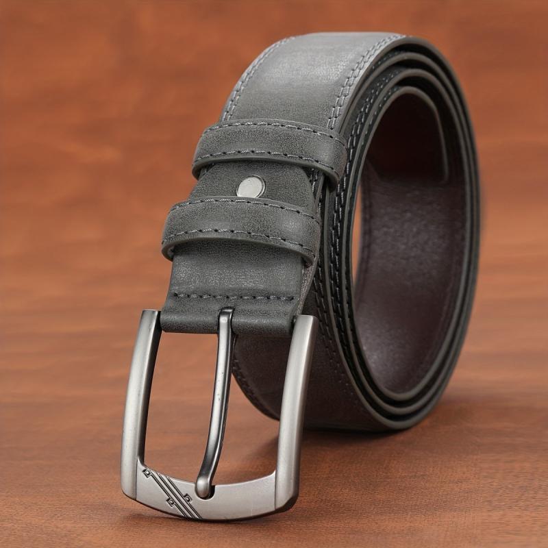 Men's Pin Buckle Leather Belt for Jeans