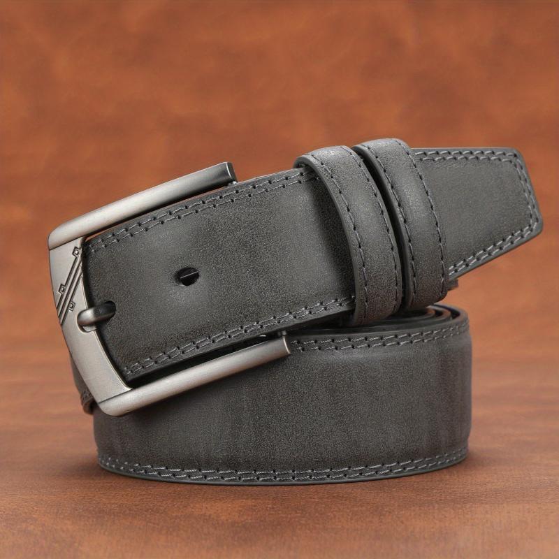 Men's Pin Buckle Leather Belt for Jeans