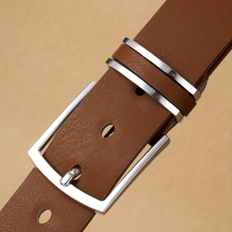 PU Leather Business Men's Pin Buckle Belt