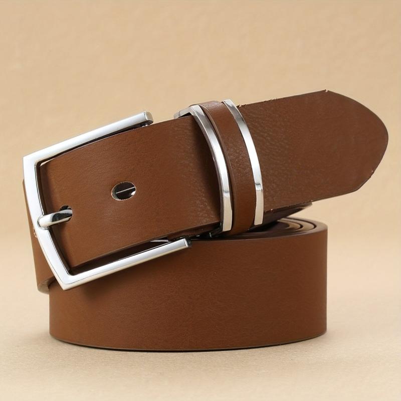 PU Leather Business Men's Pin Buckle Belt