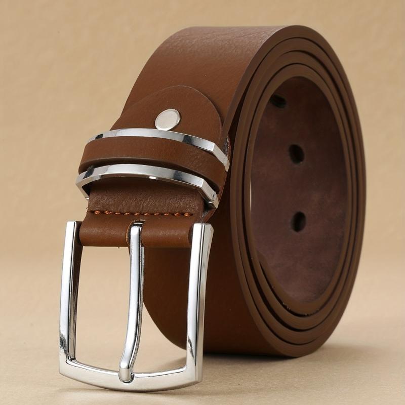 PU Leather Business Men's Pin Buckle Belt