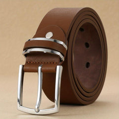 PU Leather Business Men's Pin Buckle Belt