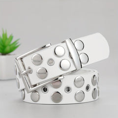 Men's Large Size Pure Belt Punch Versatile Square