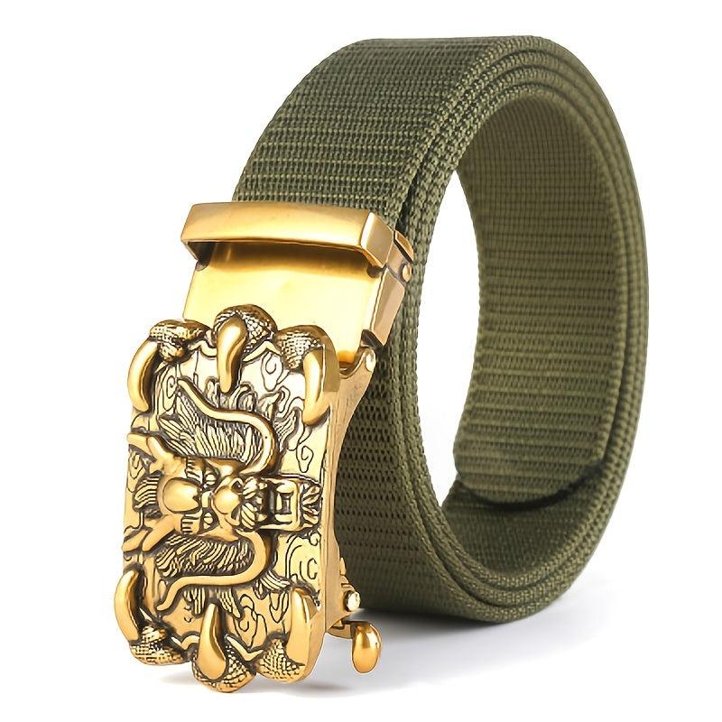 Men's Casual Nylon Belt with Automatic Buckle