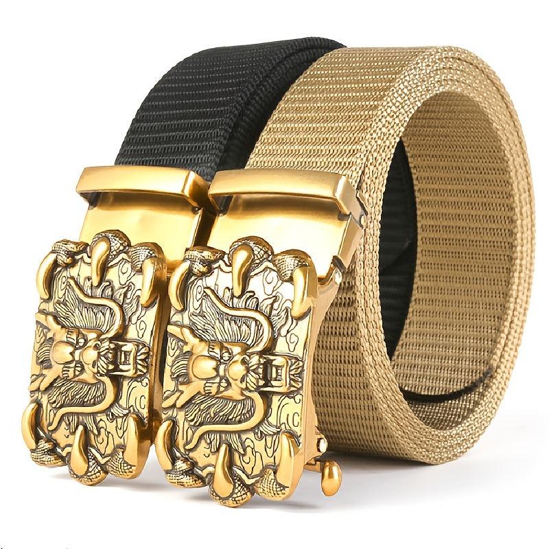Men's Casual Nylon Belt with Automatic Buckle