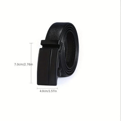 Men's PU Faux Leather Belt with Automatic Buckle