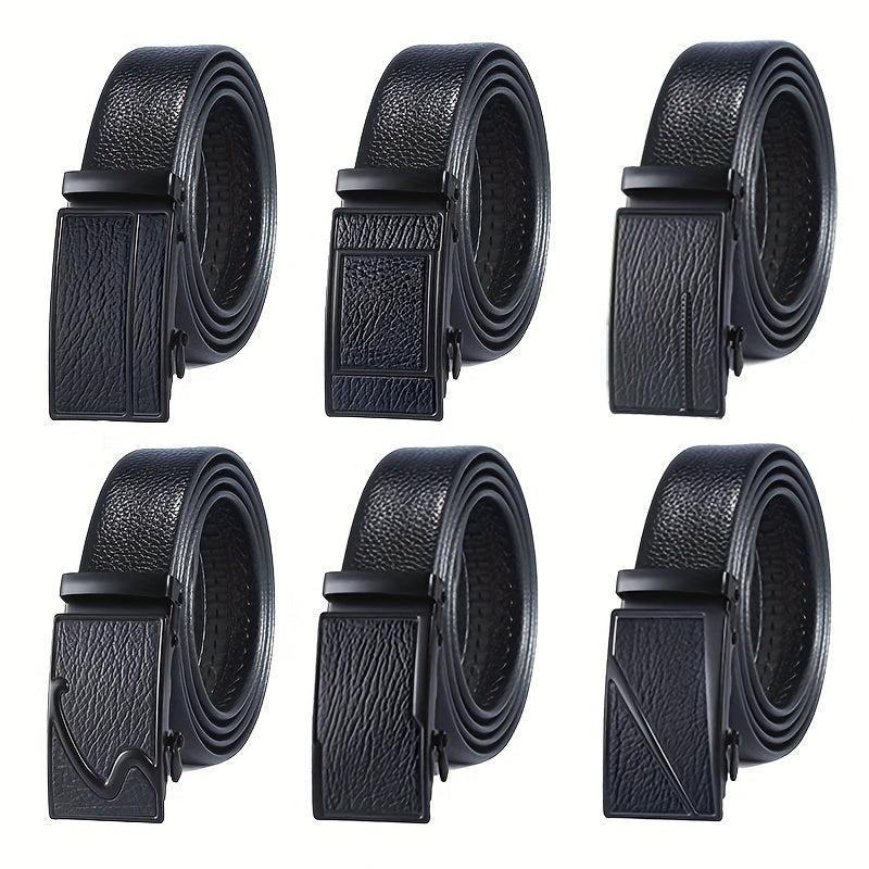 Men's PU Faux Leather Belt with Automatic Buckle
