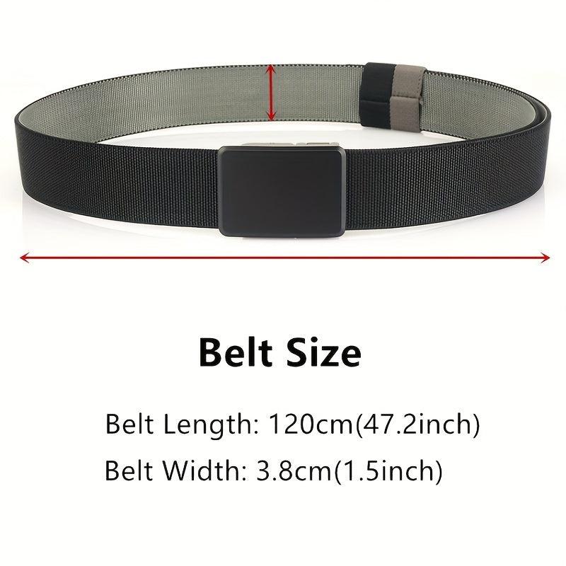 Nylon Belt with Rotating Buckle for Men