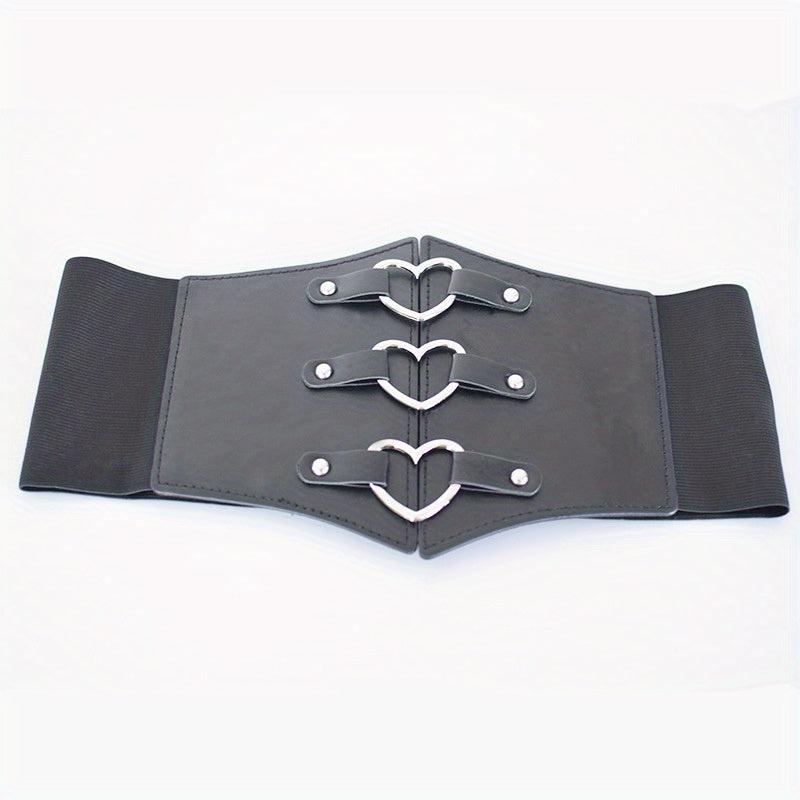 Heart Elastic Cinch Waist Belt Shirt Accessory