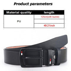 Men's Classic PU Leather Square Buckle Belt