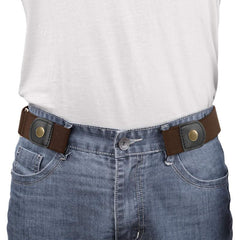 Men's Buckleless Belt Stretch Jeans No Buckle