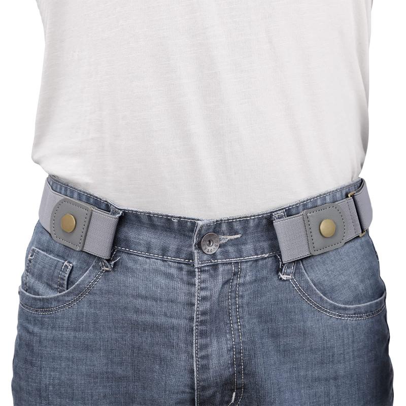 Men's Buckleless Belt Stretch Jeans No Buckle