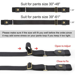 Men's Buckleless Belt Stretch Jeans No Buckle