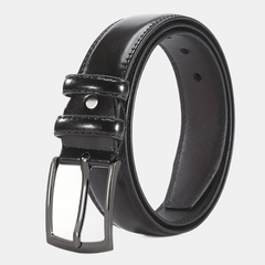 Men's PU Leather Belt w/ Square Buckle Waist Strap
