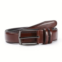 Men's PU Leather Belt w/ Square Buckle Waist Strap