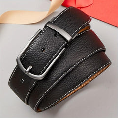 360 Rotating Double-sided Needle Buckle Leather Belt Cowhide Business Formal