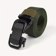 Nylon Canvas Webbing Belt with Metal Buckle for Men