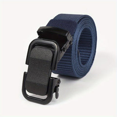 Nylon Canvas Webbing Belt with Metal Buckle for Men