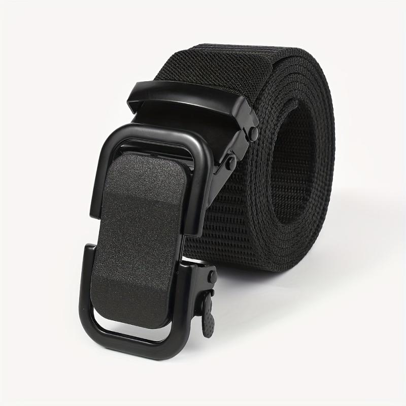 Nylon Canvas Webbing Belt with Metal Buckle for Men