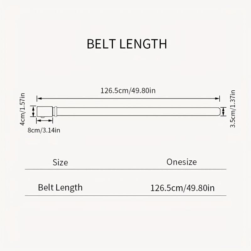 Nylon Canvas Webbing Belt with Metal Buckle for Men