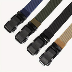 Nylon Canvas Webbing Belt with Metal Buckle for Men