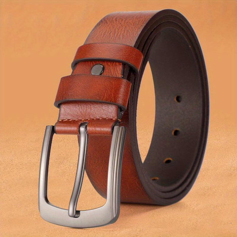 Men's Casual Retro Buckle Belt PU Leather Decorative Accessories for Pants