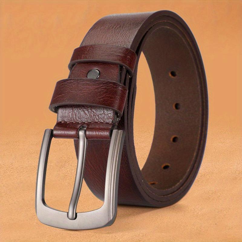 Men's Casual Retro Buckle Belt PU Leather Decorative Accessories for Pants