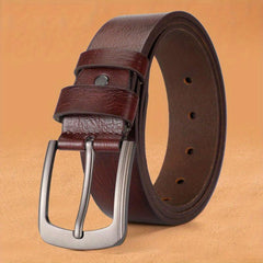 Men's Casual Retro Buckle Belt PU Leather Decorative Accessories for Pants