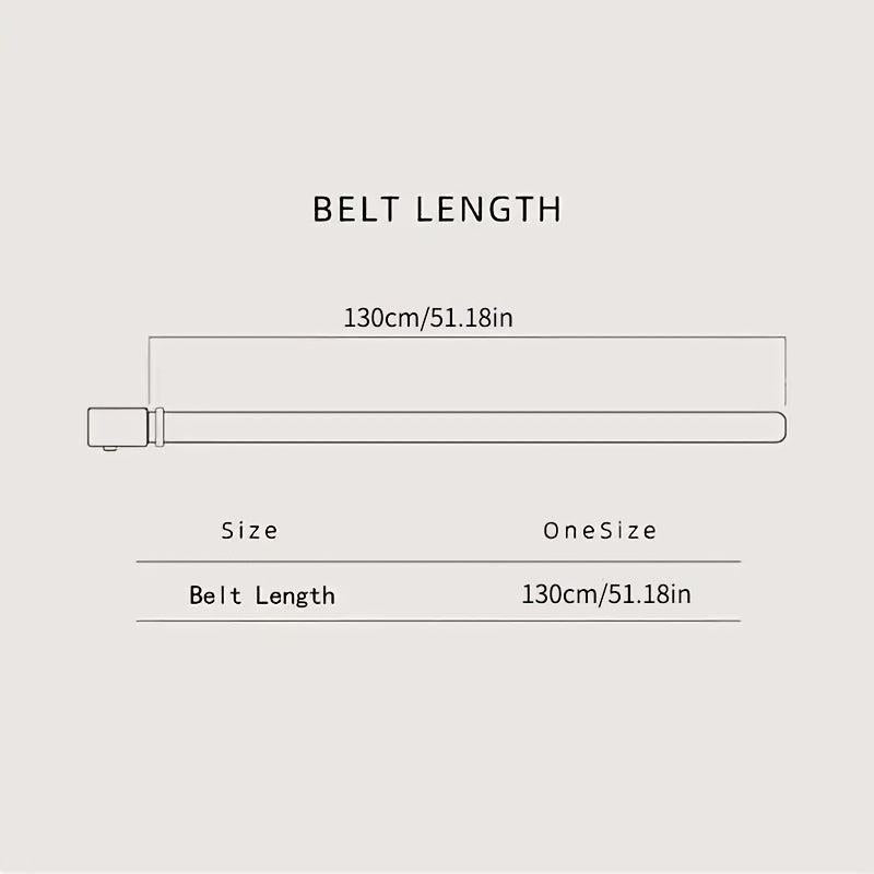 Men's Casual Retro Buckle Belt PU Leather Decorative Accessories for Pants